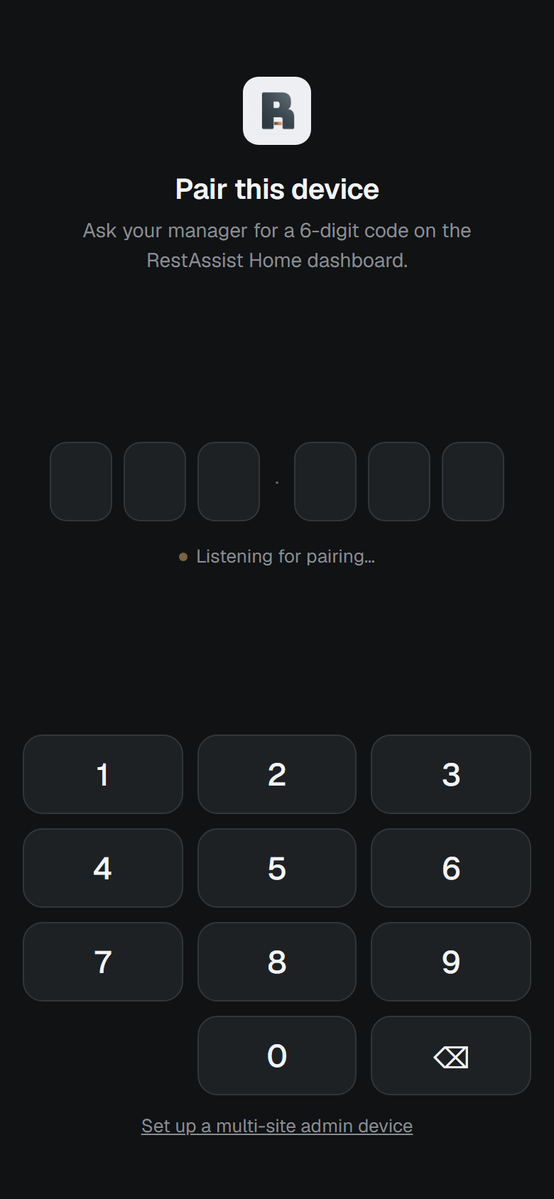 Pairing keypad